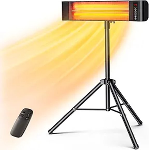 VAGKRI Infrared Patio Heater with Remote and Timer
