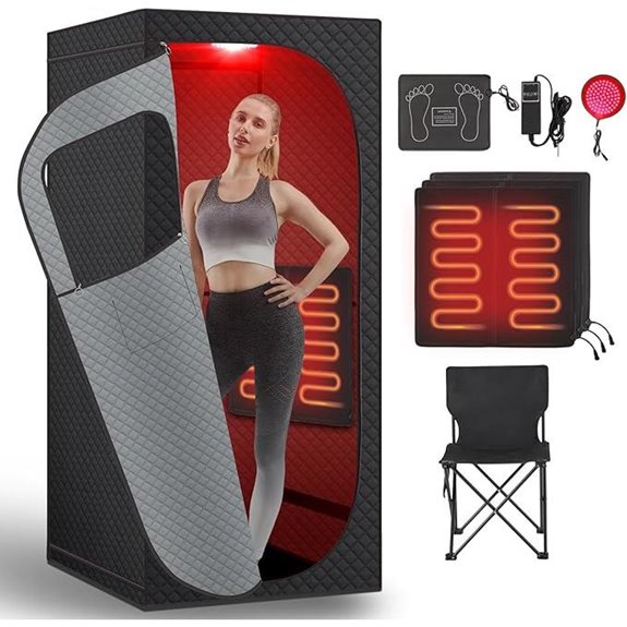 Infrared Sauna Box with Red Light Therapy