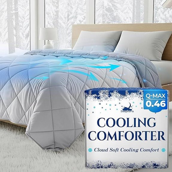 Cooling Comforter King Size BreezeWeave Reversible Bed Blanket