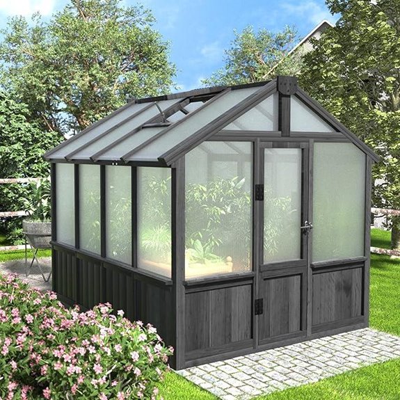 MUPATER 6x8 FT Walk-in Greenhouse with Vent
