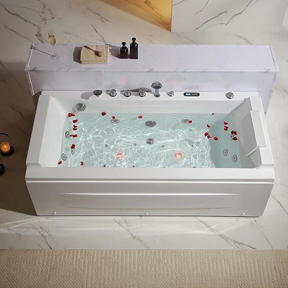 Empava 71-Inch Jetted Acrylic Whirlpool Bathtub