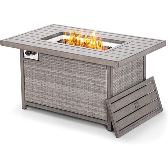 HAPPATIO 48-Inch 50,000 BTU Aluminum Fire Pit Table