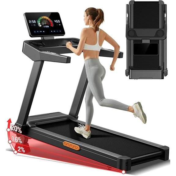 UMAY Treadmill with Incline Large Running Area 400LB Capacity