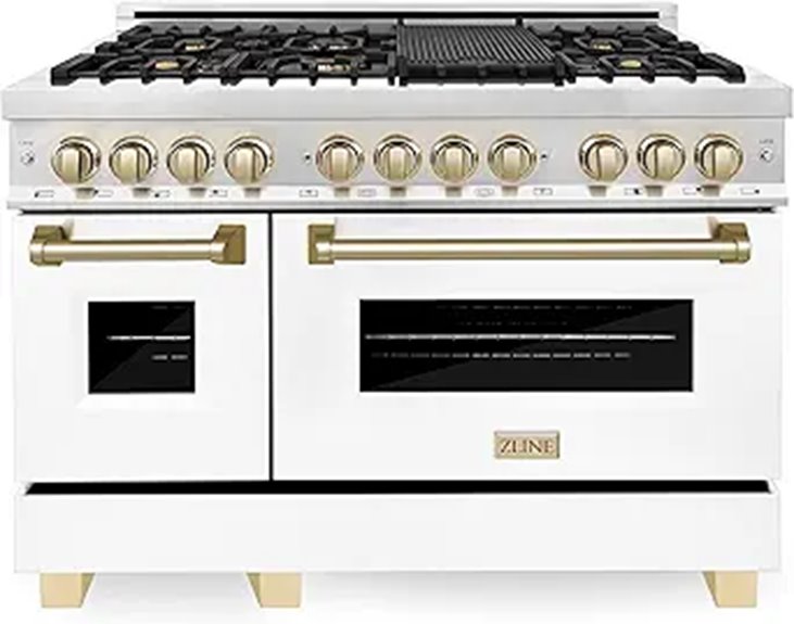 ZLINE Autograph 48-Inch Dual Fuel Range with Ovens
