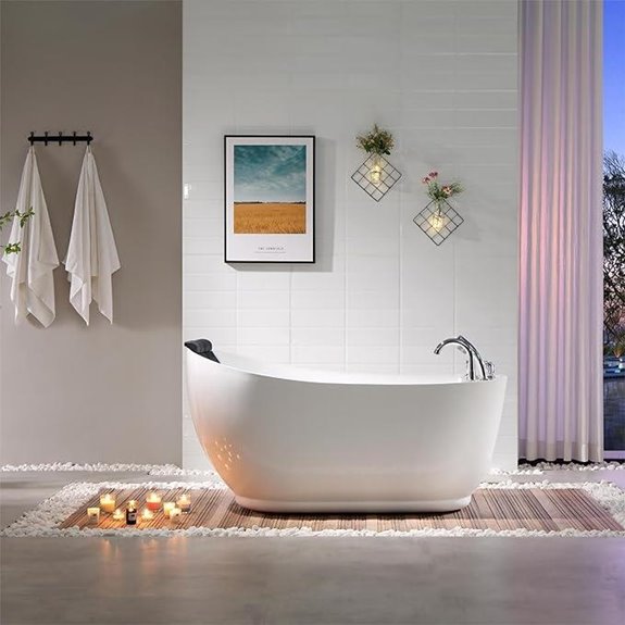 Empava 59 Inch Acrylic Freestanding Whirlpool Tub