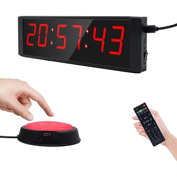 Large LED Digital Stopwatch with Remote