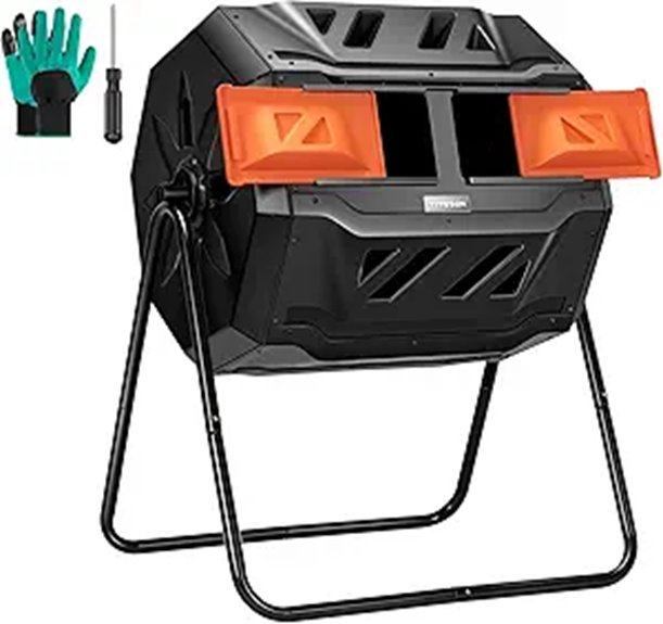 VIVOSUN 43-Gallon Outdoor Rotating Compost Bin