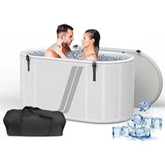 Portable 212-Gallon Ice Bath Tub with Lid