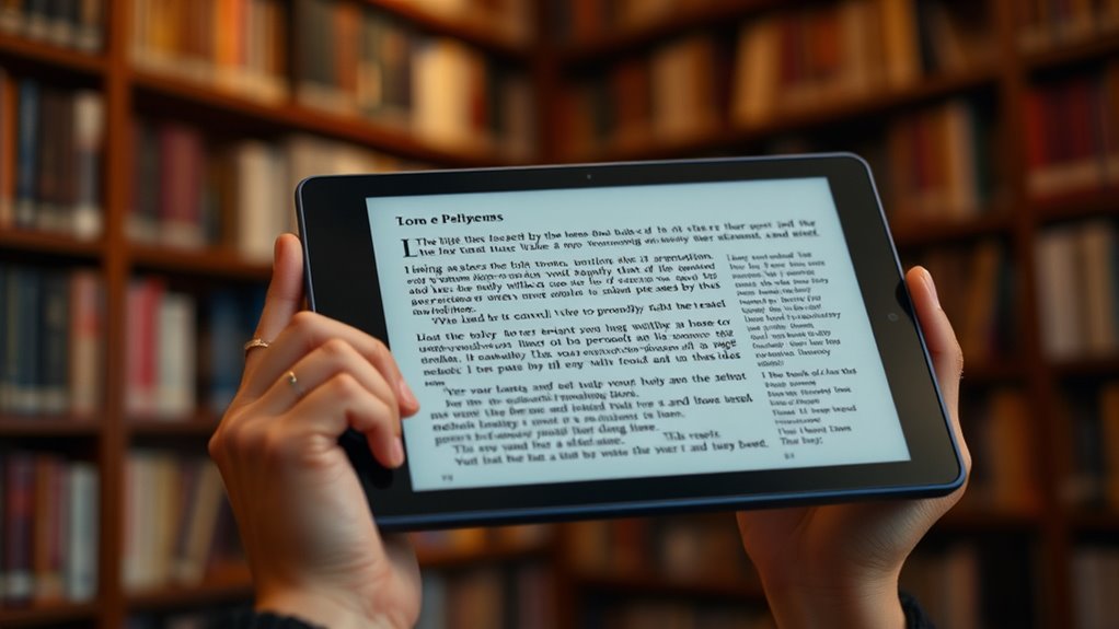 large screen e reader factors
