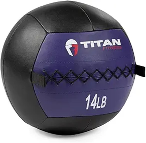 Titan Fitness Leather Wall Ball for Cardio and Core