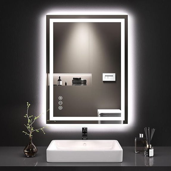 LOAAO LED Bathroom Mirror with Lights and Memory