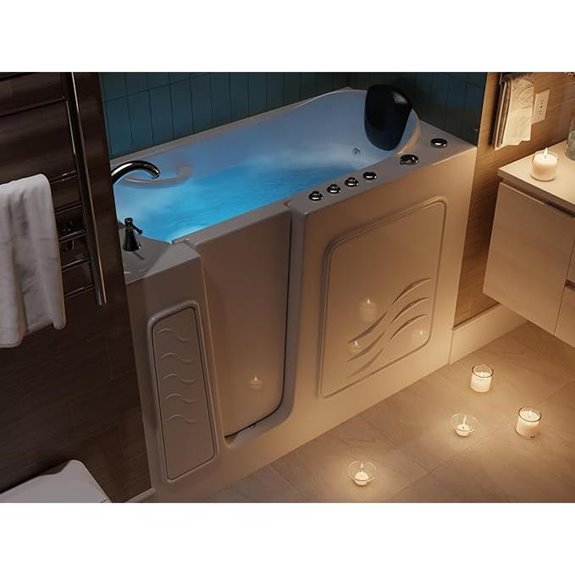 ANZZI Left Drain Walk-In Bathtub with Jets