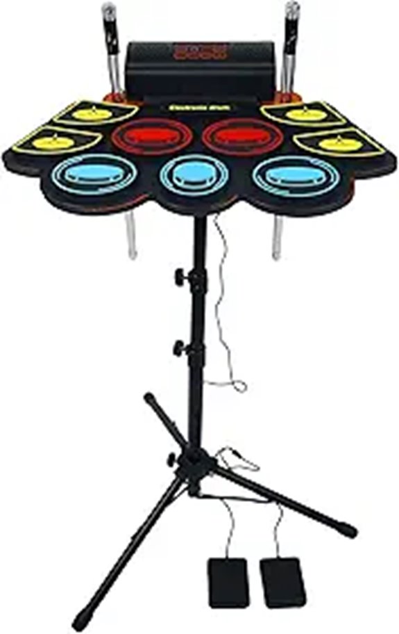 Electric Kids Digital Drum Set with Light-Up Sticks