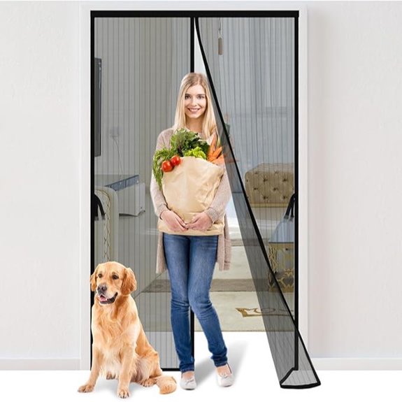 Magnetic Screen Door 36x82in Hands-Free Mesh Bug Guard