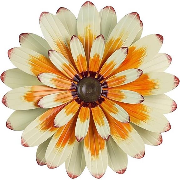 YEAHOME Metal Flower Wall Art for Indoor/Outdoor Decor