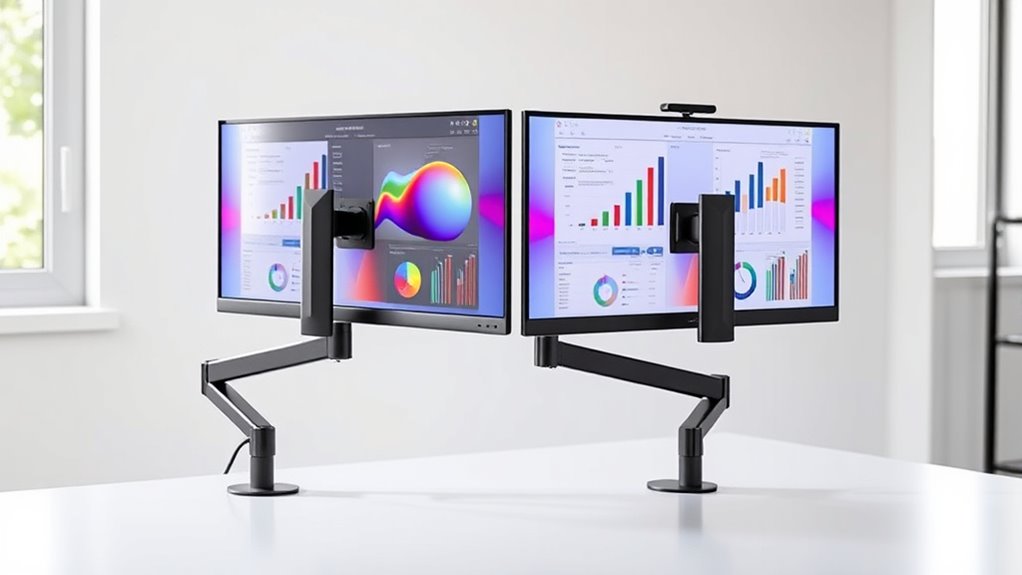 monitor arm compatibility and adjustability