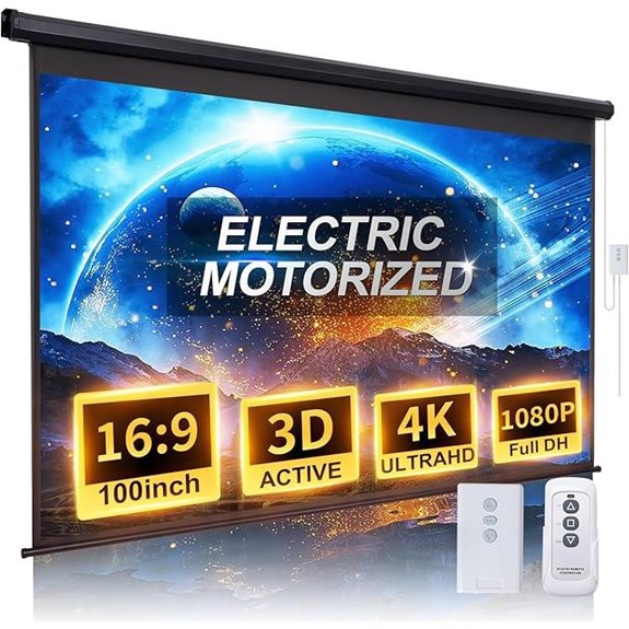 Motorized 100-Inch 16:9 Electric Projector Screen