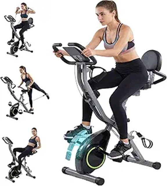 Foldable 5-in-1 Indoor Exercise Bike with Resistance