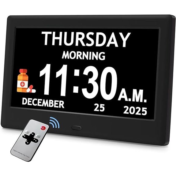 7'' Dementia Clock with Large Display and Alarms