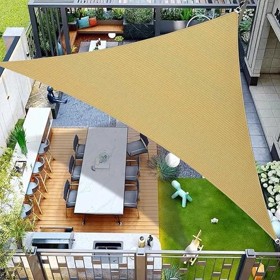 20' Triangle Sun Sail Shade UV Block Canopy