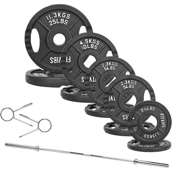 Fitvids Olympic 110lb Cast Iron Weight Set