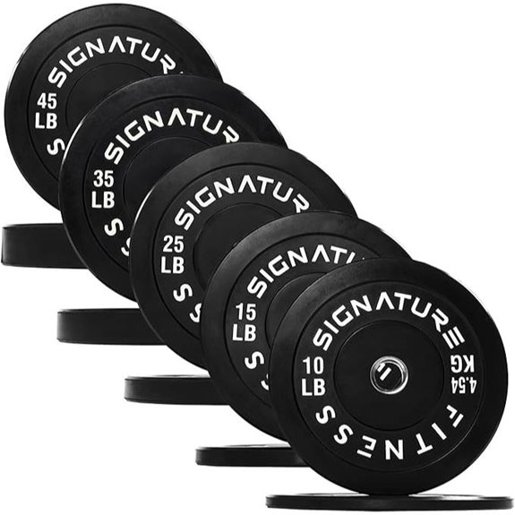 Fitvids Olympic Bumper Plates Set for Strength Training