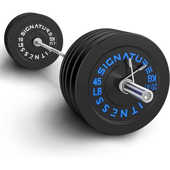 Fitvids Olympic Bumper Plates Set for Strength Training