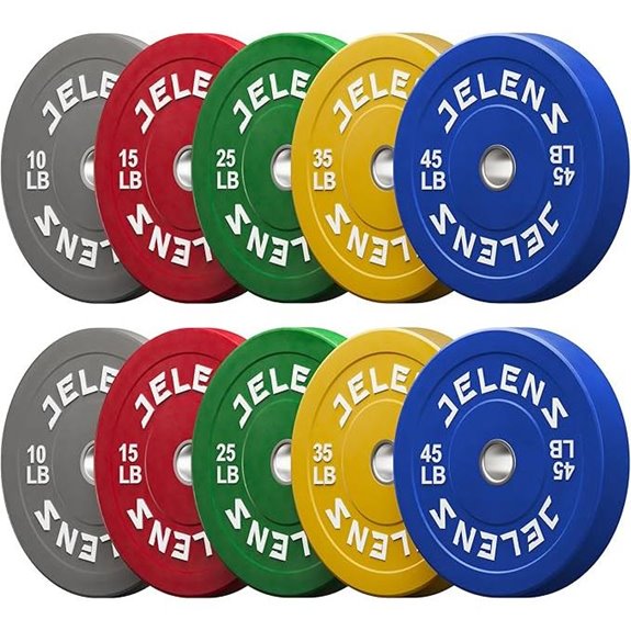 Olympic Rubber Bumper Plate Weight Set for Lifting