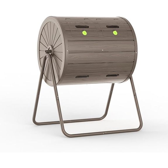 Dual Chamber 43 Gallon Outdoor Tumbling Composter