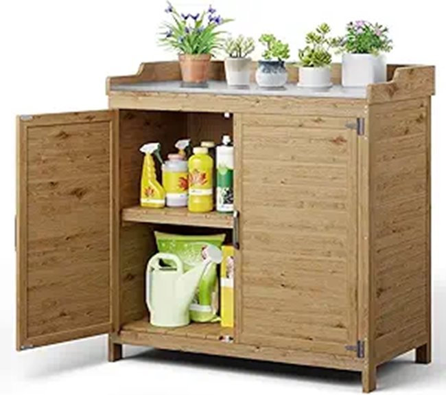 Gizoon Outdoor Garden Potting Bench with Storage