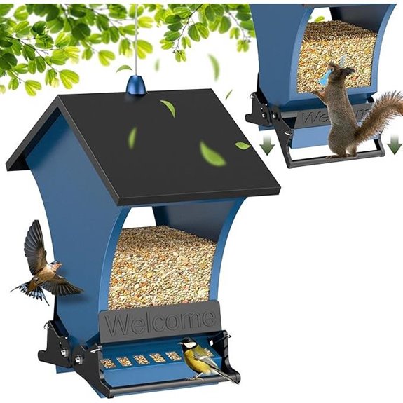 Wildpark 5LB Metal Bird Feeders for Outdoors