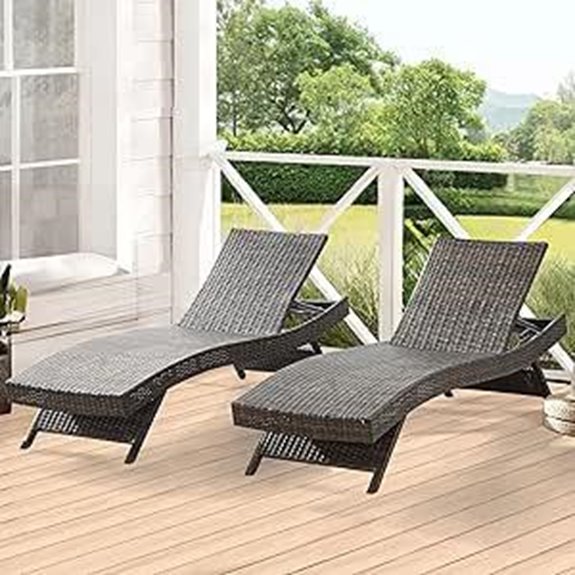 outdoor rattan lounge chairs