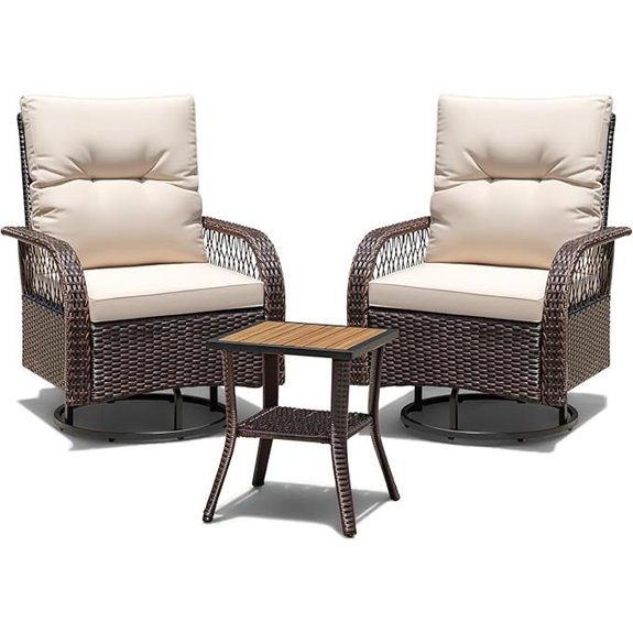 Devoko 3-Piece Outdoor Wicker Patio Furniture Set