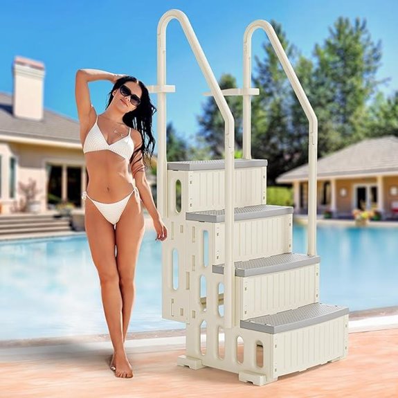 VINGLI Pool Ladder with Handrails 4 Steps