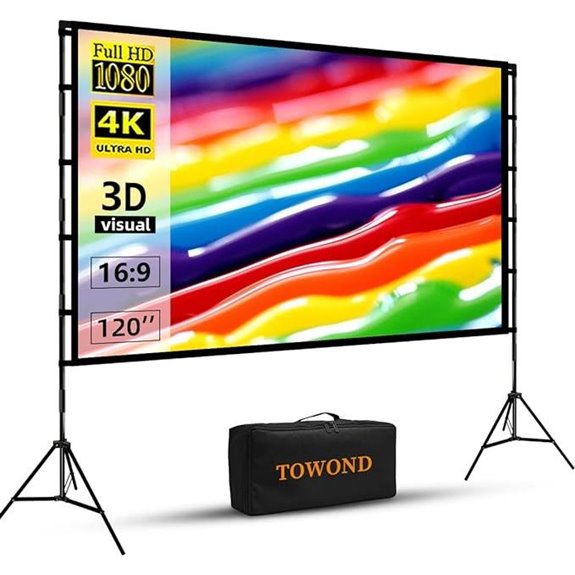 Towond 120 Portable Indoor/Outdoor Projector Screen
