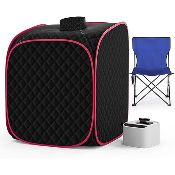 Portable Steam Sauna Tent with Foldable Chair