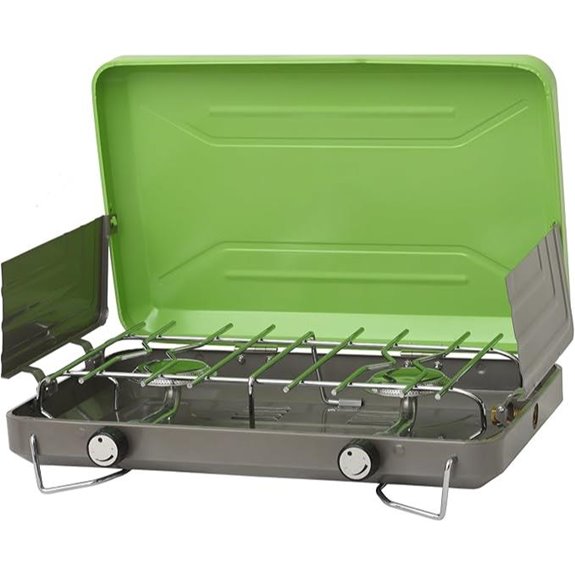 Flame King 2-Burner Portable Camping Stove Grill
