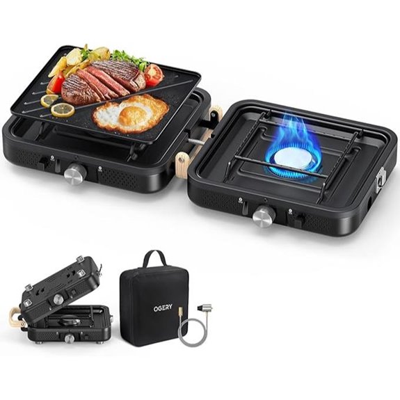 OGERY 2-Burner Foldable Camping Stove with Carrying Bag