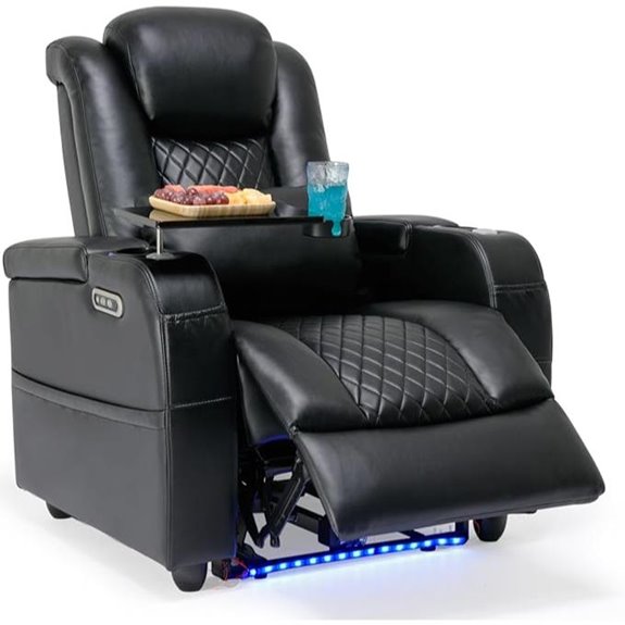 Home Theater Recliner Sofa with Lighting and Features