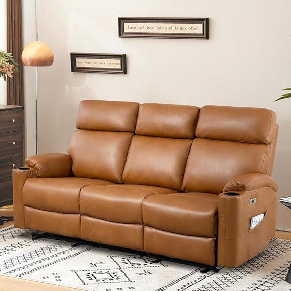 Power Reclining Sofa with USB & Cup Holders