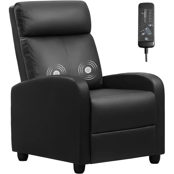 Furniwell Recliner Chair with Footrest for Living Room