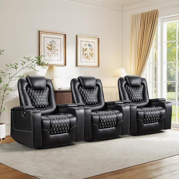 ANJ Power Recliner Set of 3 with USB & Cup Holders