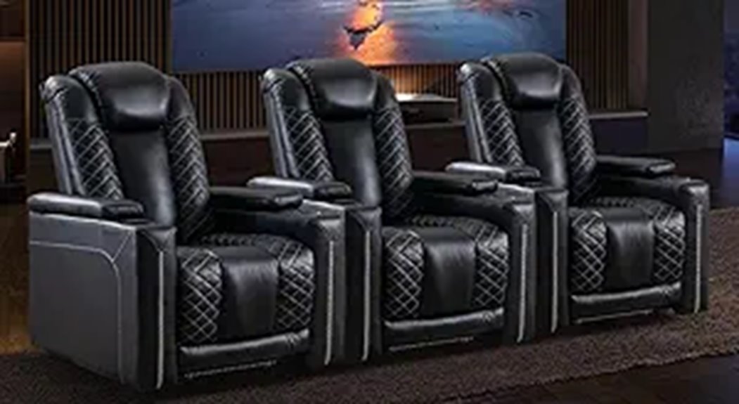 CANMOV 3-Piece Recliner Set with USB & Ambient Lighting