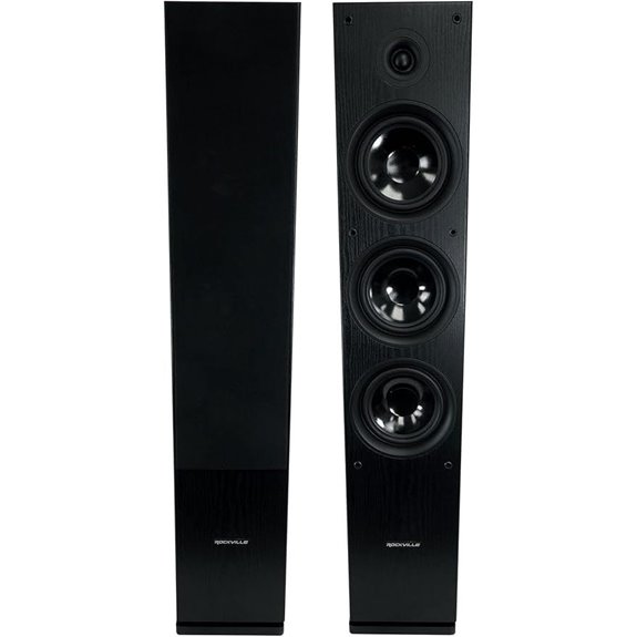 Rockville 68B 6.5 3-Way Home Audio Tower Speakers