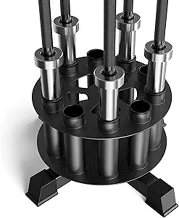 EVERYMATE Rotatable Barbell Floor Stand Organizer