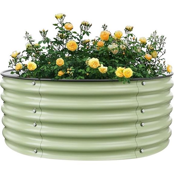 Round Metal Garden Bed Kit (3.5x3.5x1.4 Ft)
