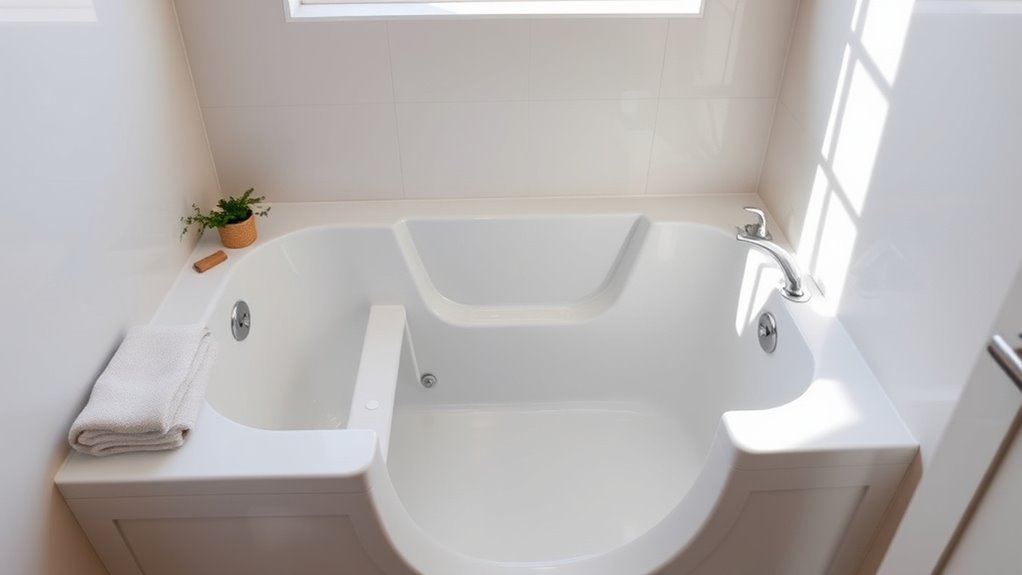 senior friendly bathtub features