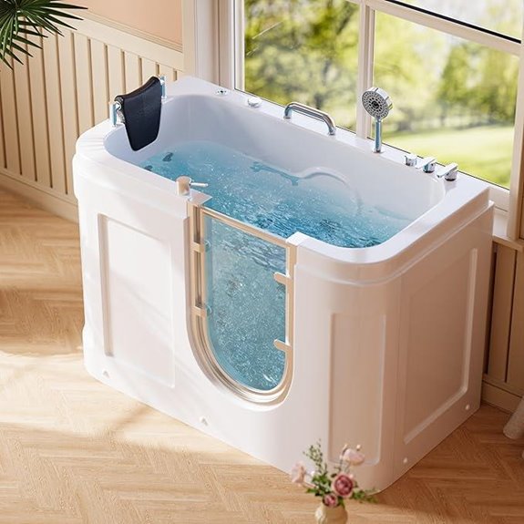 Homary Walk-In Bathtub for Seniors with Hydrotherapy