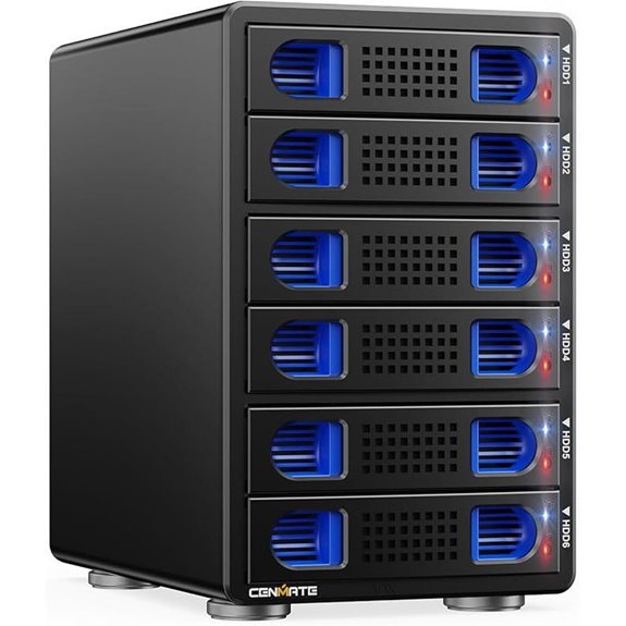 6-Bay SATA Hard Drive Enclosure with Cooling Fan