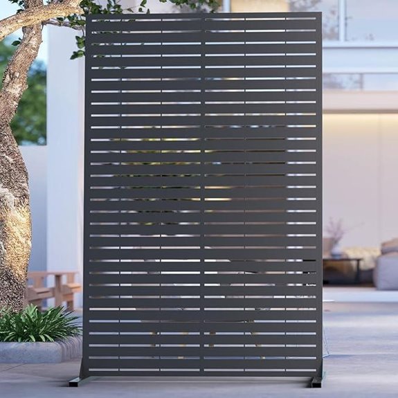 6FT Outdoor Metal Privacy Screen Fence Divider